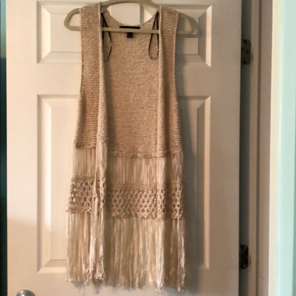 Fringe vest/cover up